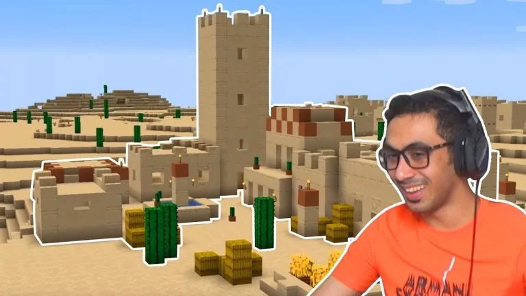 ماين كرافت #19 | اخيراً لقيت القرية النادرة في الصحراء !